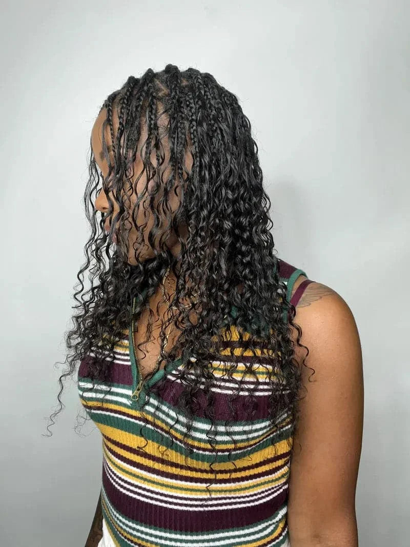 Boho Braids Human Hair Curly Bulk Hair For Braiding Burgundy No Weft Curly Hair Bundles Honey Blonde for Boho Braid Hair