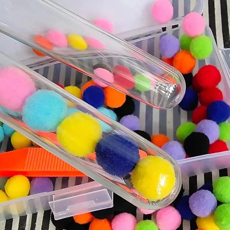 Clip Beads Test Tube Toy Children Logic Concentration Fine Motor Training Game Montessori Teaching Aids Educational Toy for Kids