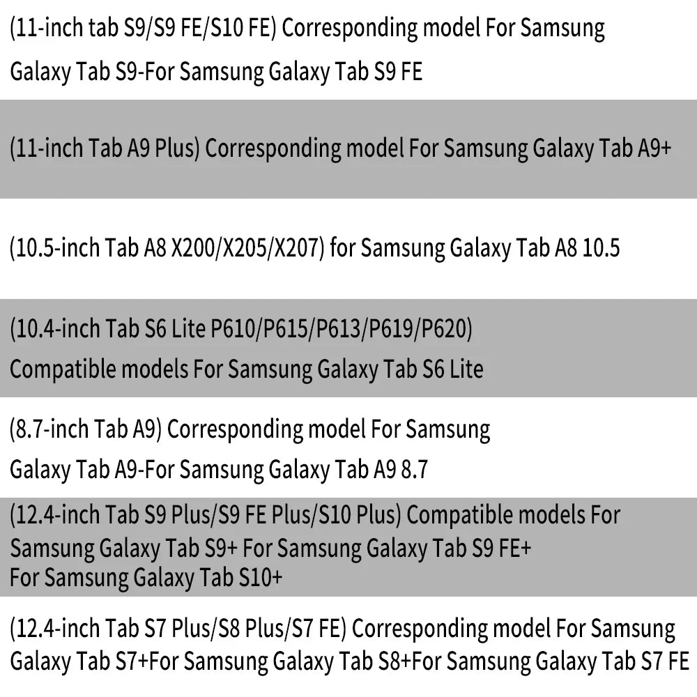 For Samsung Galaxy Tab S10 FE S9 S7 S8 Plus S9 FE S7 FE S9+ S8+ A9 Plus Lite 8.7 S6 Lite S10 FE Plus 13.1 Stand Smart Cover Case