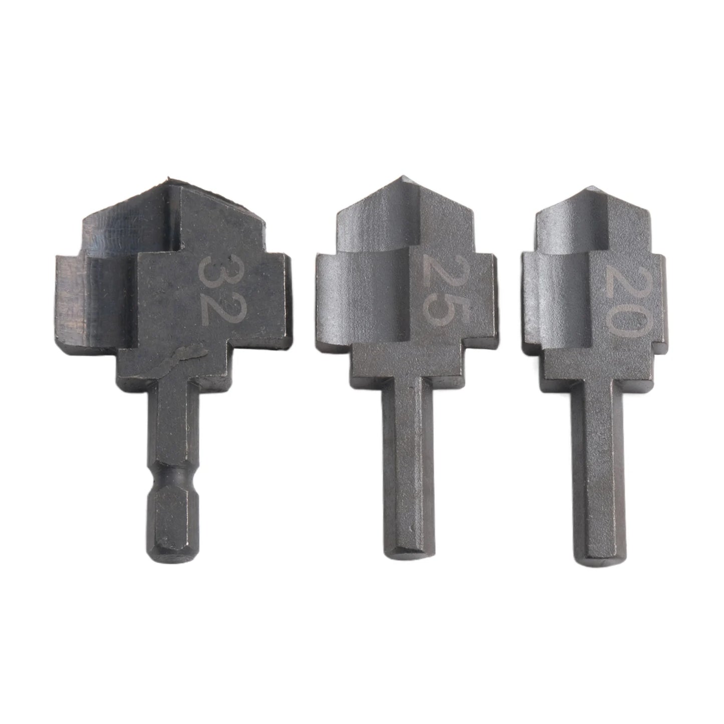 3pcs PPR Lifting Drill Bit Step Socket Water Pipe Expansion Connector Drill Punch Plumber Reamer Ream Hole Elbow Tee Tool