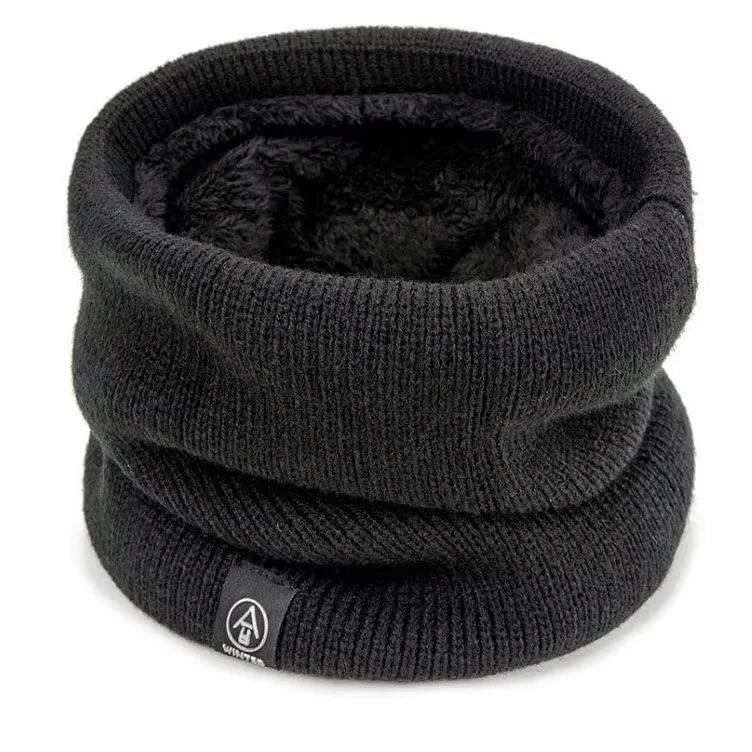 Fashion Women Knitted Scarf Solid Cashmer Like Winter Snood Scarves Lady Warm Wool Fur Thick Unisex Men Neck Scarfs Ring