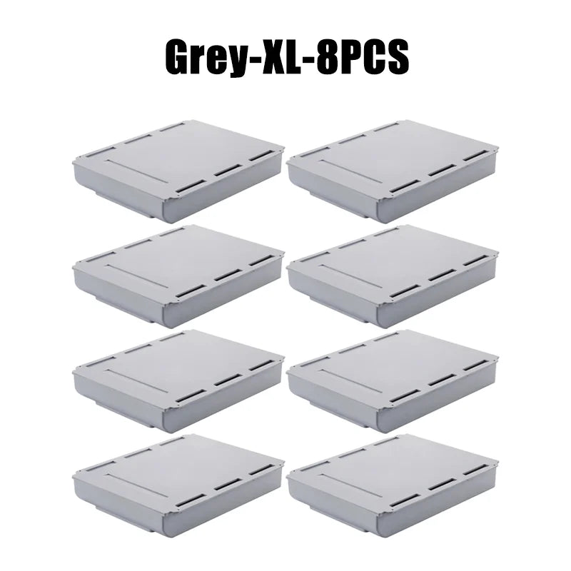 Hidden Storage Box Desk Storage Drawer Self-Adhesive Plastic Table Storage Holder Simple Sundries Cosmetics Stationery Organizer