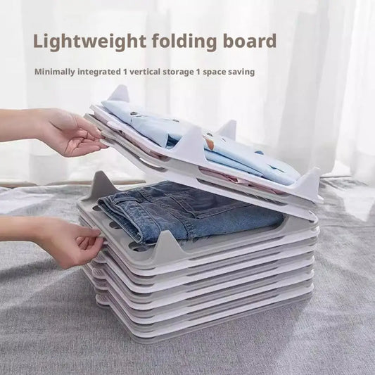 Stackable Shirt Organizer Boards Foldable Clothes Storage Space Saving Wardrobe Drawer Organizer for T Shirt Sweaters Closet Use