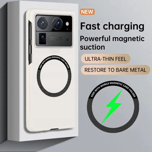 Phone Case For Tecno Phantom V Fold2 Tecno V Fold Luxury Magsafe Magnetic Hard Cover Ultra-thin Frameless