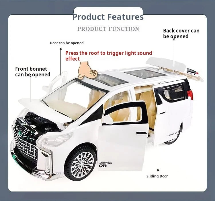 1:32 Children's Inertia Pull-back Car Toy with Lighting Sound Simulation Commercial Car Model Boy Gift Toy Car Kids Holiday Gift