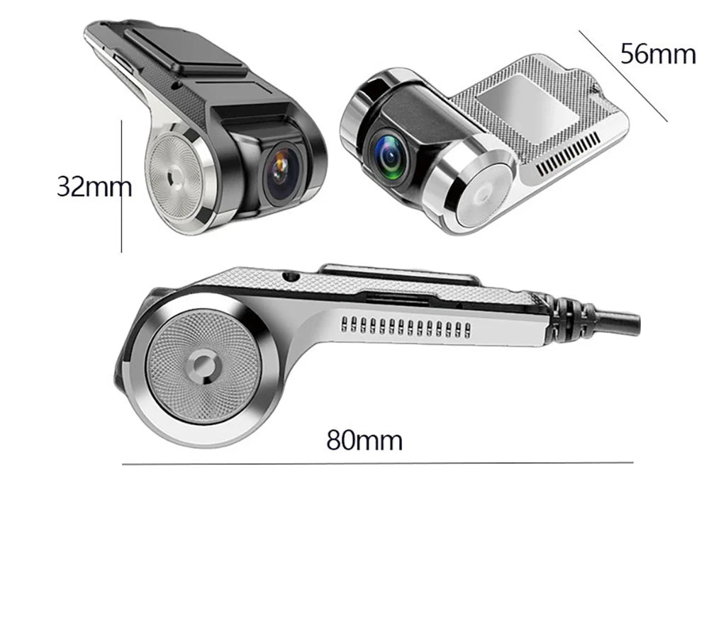 Car Dash Cam USB HD 1080P 170 Degree Wide Angle Car Camera Recorder Front ADAS Dashcam Android DVR Auto Recorder Night Version