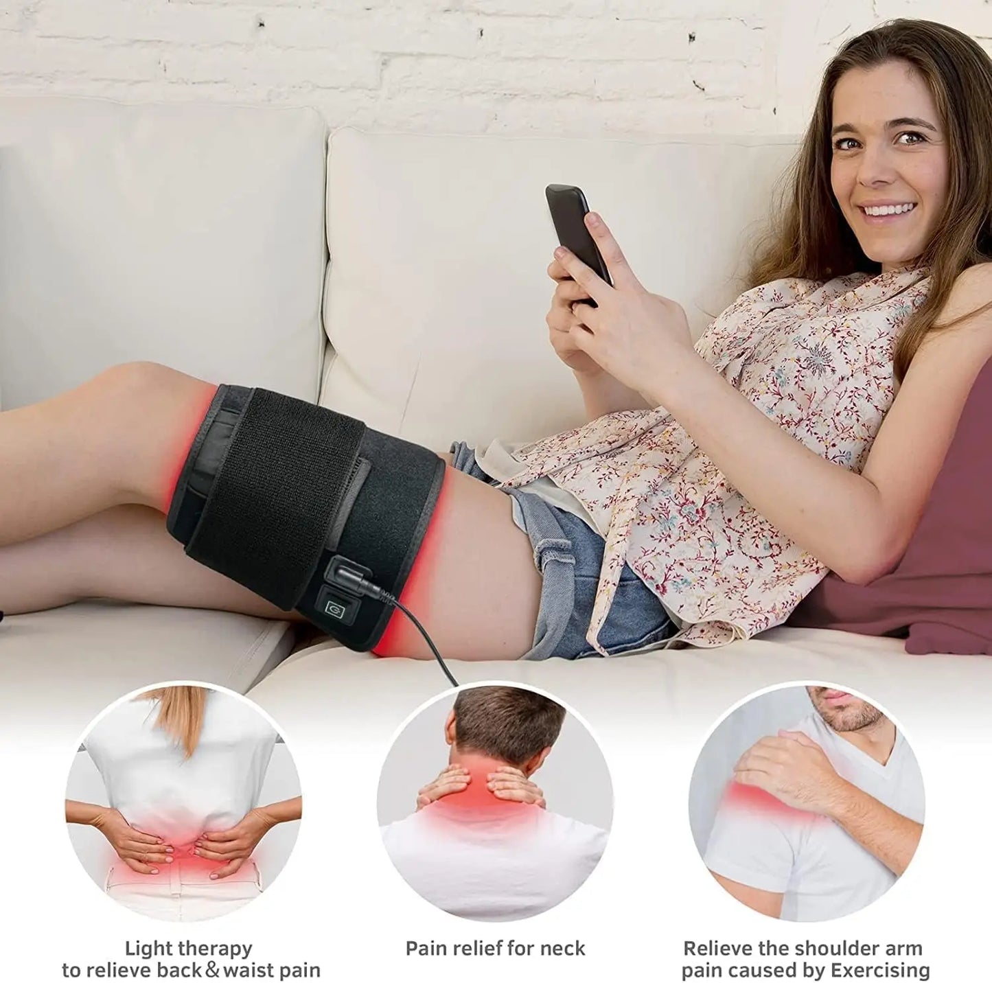 Wholesale LED Red Light Therapy Belt 660&850 nm Infrared Light Therapy Pad for Deep Therapy for Body Joint Muscle Pain Relief