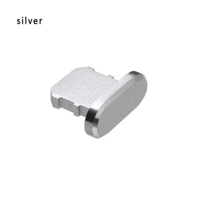 1pc Colorful Metal Anti Dust Charger Dock Plug Stopper Cap Cover Charging Port  for iPhone 14 13 12  11/Xs/R/8/7 SE Metal Plug