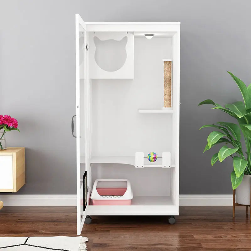 Can Customize Factory Wholesale Luxury Wooden Cat House Large Cat Bed  Cat Hous Indoors