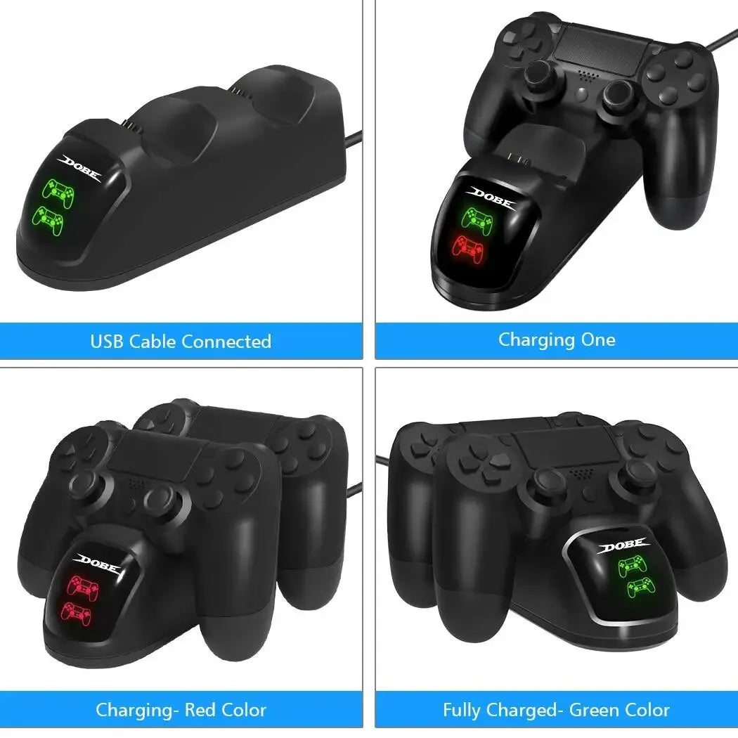 DOBE PS4 Controller Charger Station for Playstation 4 Controller Remote Charging Station with 1.8 Hour Fast-Charging