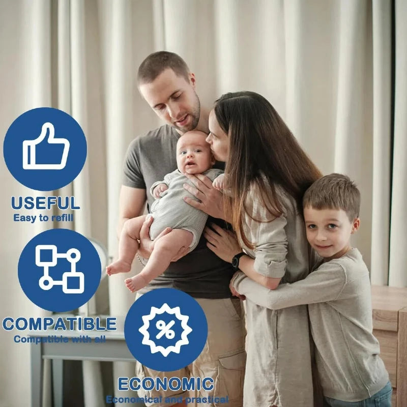 10pcs Genie Replacement Trash Bags Refill Bags Baby Diaper Garbage Bags Anti Tearing Waste Bags For Angel Care And Tommee Tippee