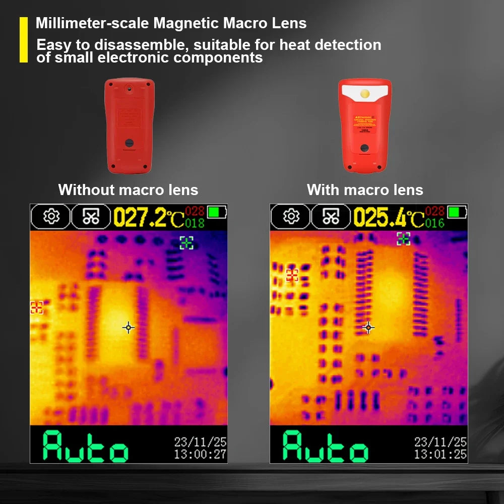 TOOLTOP ET13S Thermal Camera 192*192 Optional Macro Lens Thermal Camera Multimeter 9999 Counts Voltage Duty Cycle Diode Ohm Test