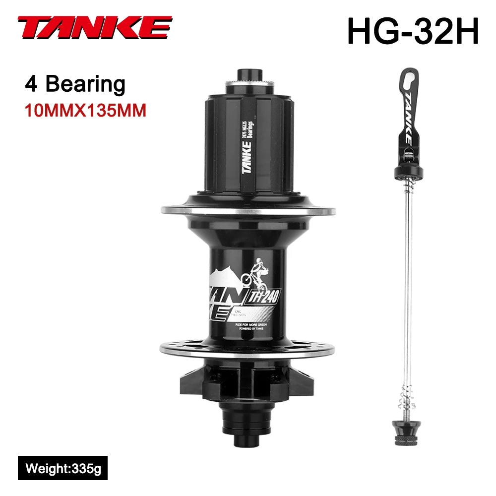 TANKE 120 Click Hub Bearing MTB Hub Front Rear 32 36 Holes Disc Brake Bicycle Hubs 7 8 9 10 11 12 Speed Quick Release 6 Pawl Hub