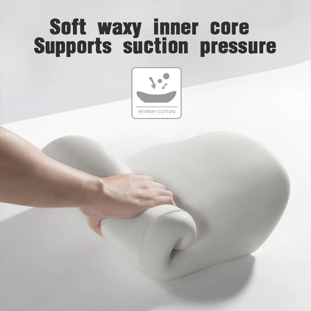 Car Memory Foam Headrest Car Neck Pillow Lumbar Waist Cushion Universal Waist Support Car Seat Pillow Accessories Interiors