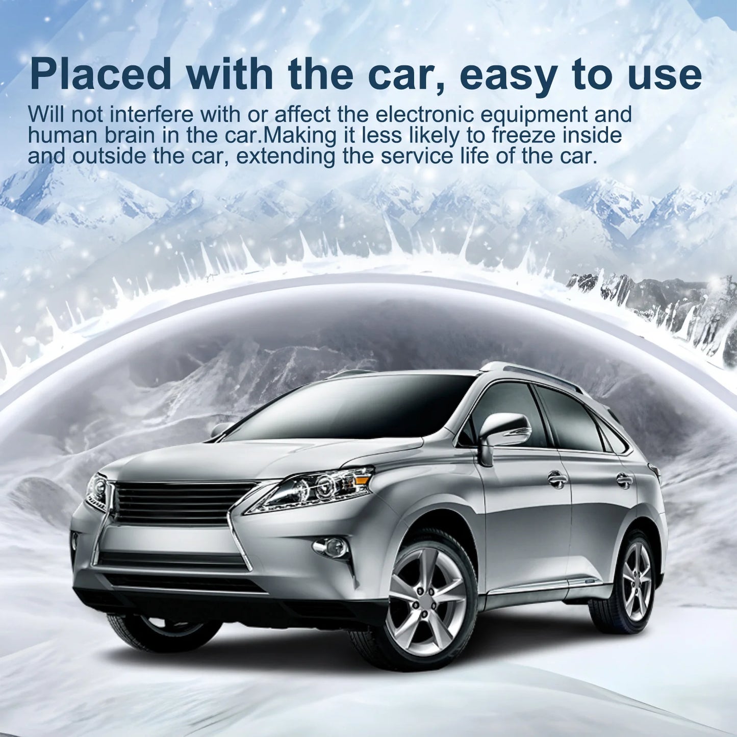 Snow Plow Antifreeze Car Electromagnetic Molecular Defroster Front Rear Windshield Car Snow Removal Instrument Solar Antifreeze
