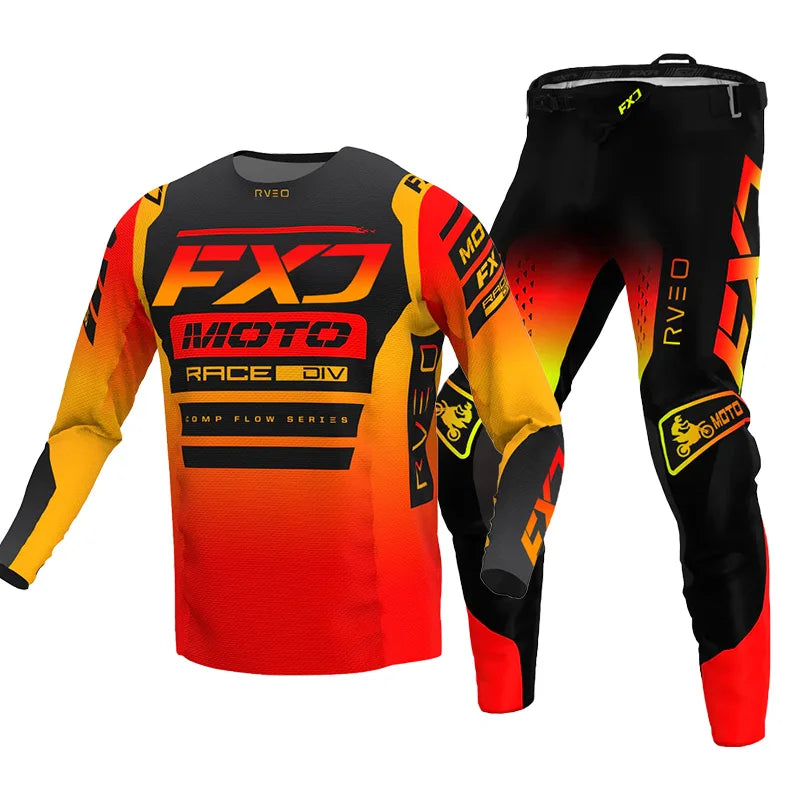 Motocross Jersey Pant white Mens Women pink black Combo racing suit Off-road MX DH BMX ATV MTB Enduro Motorcycle mountain