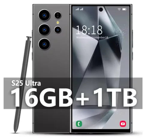 HOT 2025 new S25 Ultra original intelligent 5G dual card dual standby Android 14 system global version phones 8000mAh battery