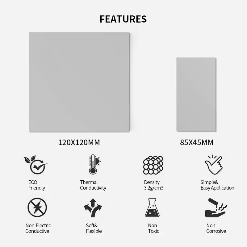 TEUCER 14.8W/mk Heat Conducting Thermal Pad Computer Laptop GPU VGA Card CPU Heatsink Cooling Conductive Silicone Grease Sheet