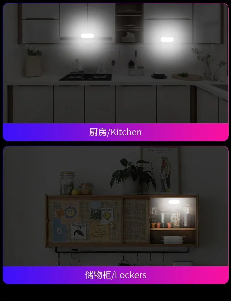 Car Interior LED Night Lighting Under Cabinet Light Touch Sensor Reading Lamp LED Book Lights USB Rechargeable Car Door Light