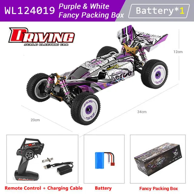 WLtoys 124019 1:12 4WD 55Km/H RC Racing Car Remote Control High Speed Off-Road Drift Shock Absorption Adults Boys Toys Kids Gift