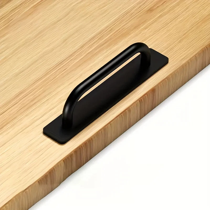 Self-Stick Instant Cabinet Drawer Handles Pulls - 5.8 inch Stainless Steel Adhesive Door Handles, No Drilling Design