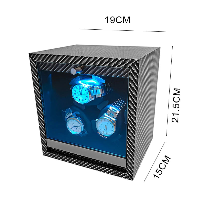 FRUCASE Watch Winder for automatic watches automatic winder for 3 watches 2 Rotation Modes Storage Case Memory Cotton