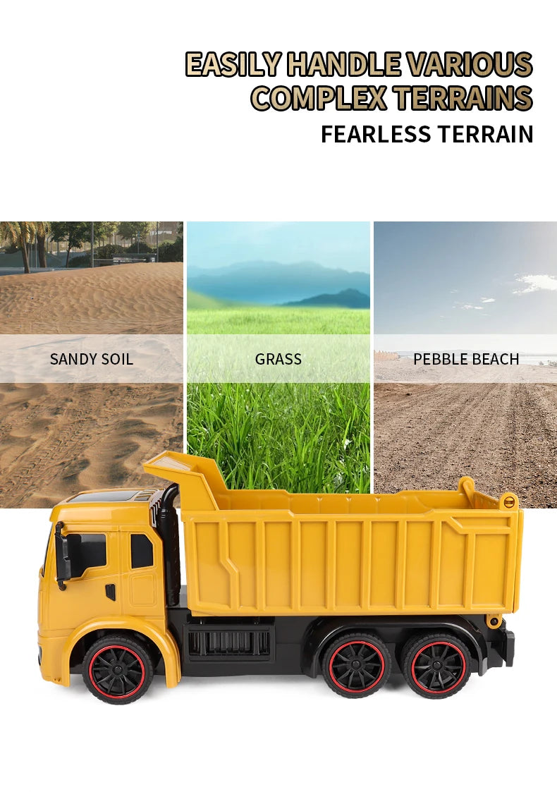 2024 New 11CH RC Excavator 1:20 Remote Control Truck 2.4G RC Crawler Engineering Vehicle Excavator Truck Radio Control Toys Gift