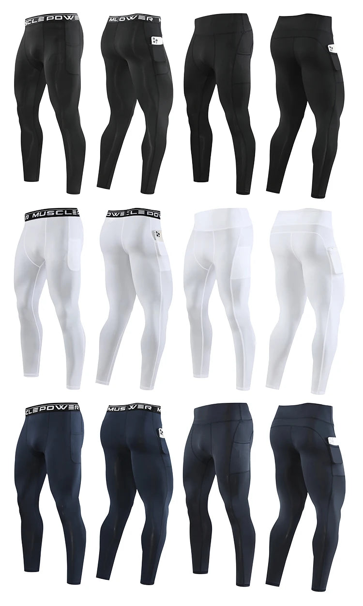 Gym Mens Fitness Running Sport Pants Athletics Tight Leggings Joggings Skinny Yoga Compression Trousers Lycra Sweatpants Dry Fit