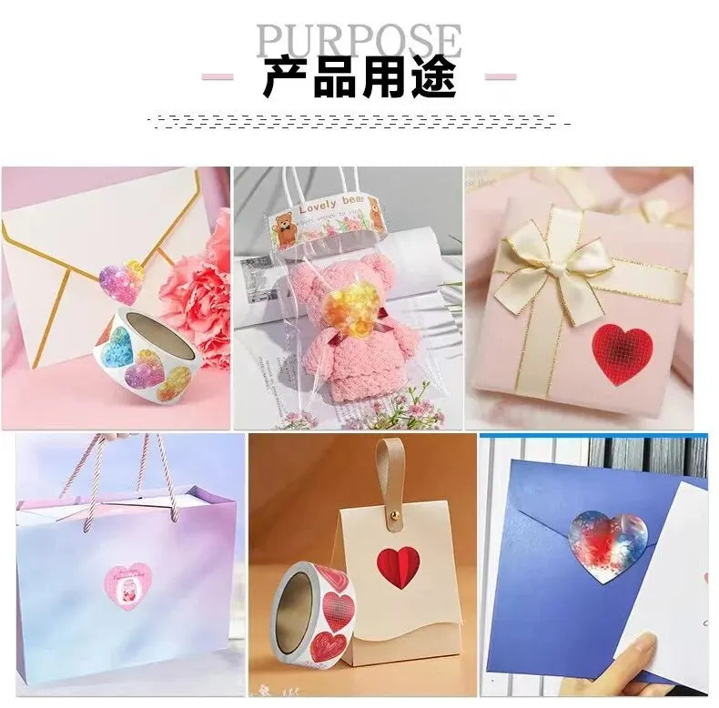 500 Stickers Per Roll Decorative Brochure Stickers with Cute Cartoon Animal Expressions Birthday Gifts Christmas Decorations