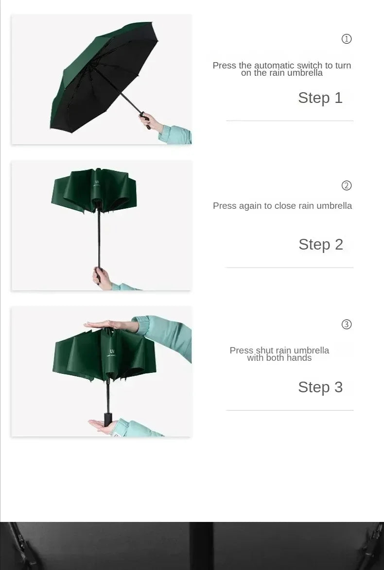 Mini Umbrella Folding Automatic Anti UV Rain Sun Umbrella Fashion Portable Windproof Light Women Men Children Parasol Umbrella