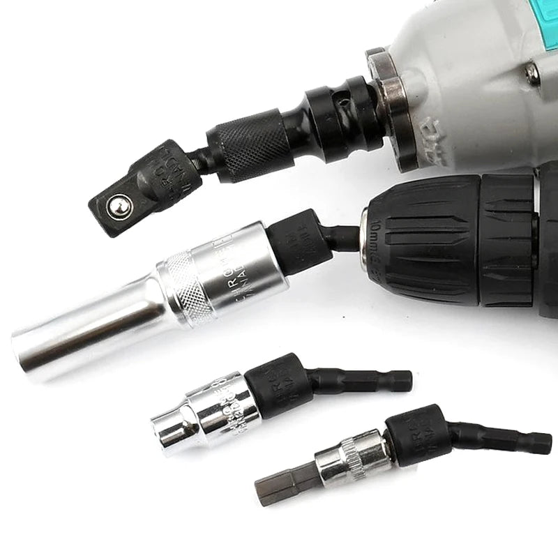 Clearance_Right Angle Drill Attachment Impact Grade Power Hand Tool Driver Rotatable Socket Adapter Extension Set Screwdriver Ho