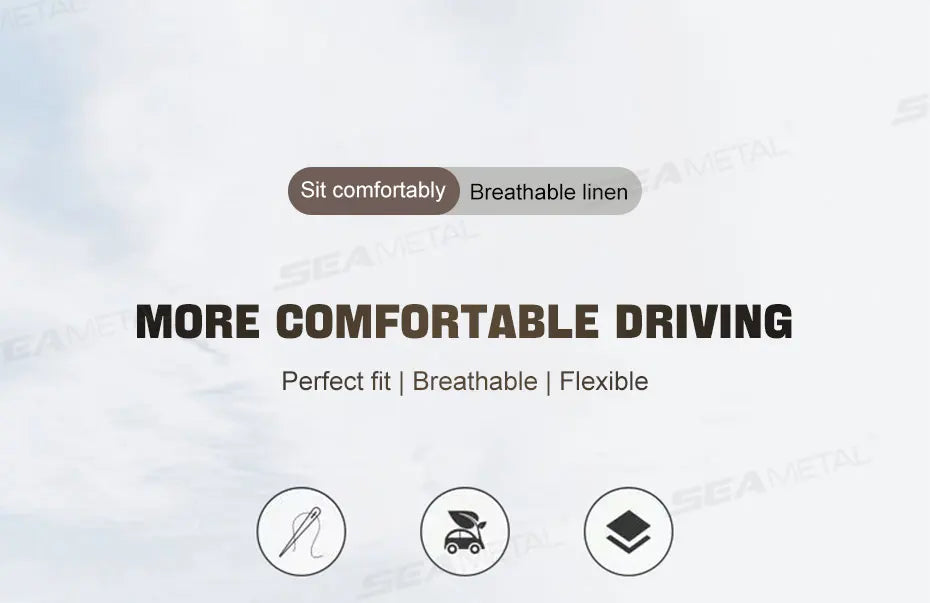 SEAMETAL Four Seasons Car Seat Cover Front Rear Car Seat Cushion Airbag Compatible Seat Protector Breathable Car Accessories