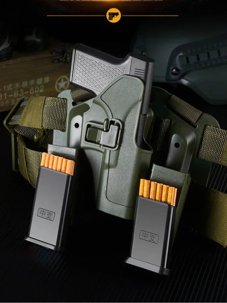 2025 New Clip Gun Butane Gas Lighter Three Capacity Cigarette Holder Windproof Blue Flame Lighter Men's Gift Smoke Accessories