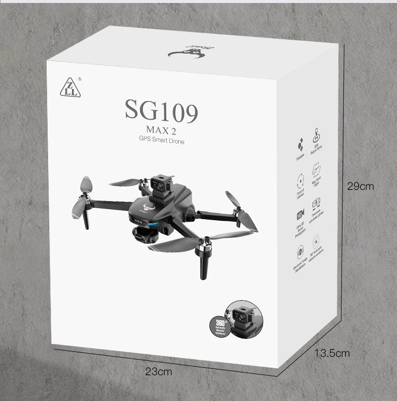 Baimu Toy SG109 MAX2 Professional FPV 8K Camera Drone with 3-Axis Gimbal 4KM Brushless GPS Quadcopter Obstacle Avoidance RC Dron