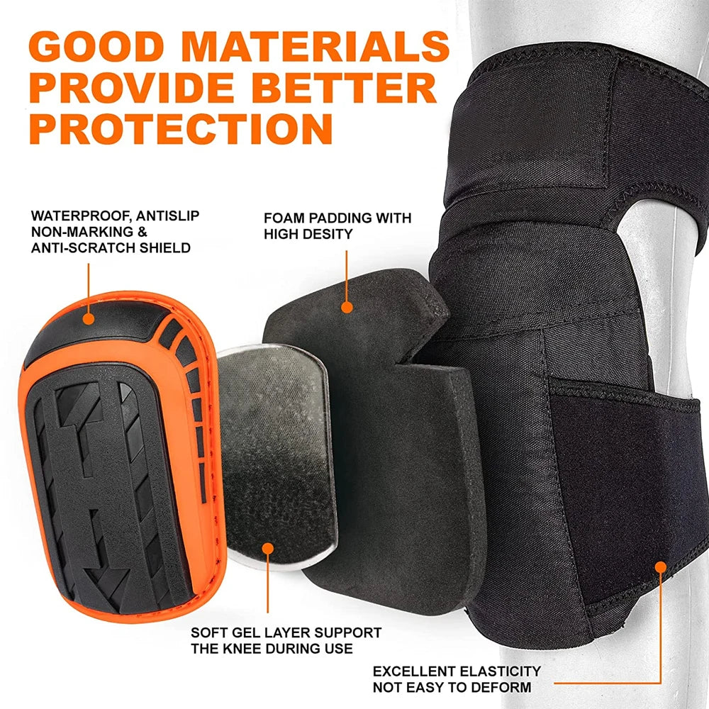Comfortable Gel Cushion and Adjustable Straps for Working, Gardning Professional Heavy Duty EVA Foam Padding Knee Pads