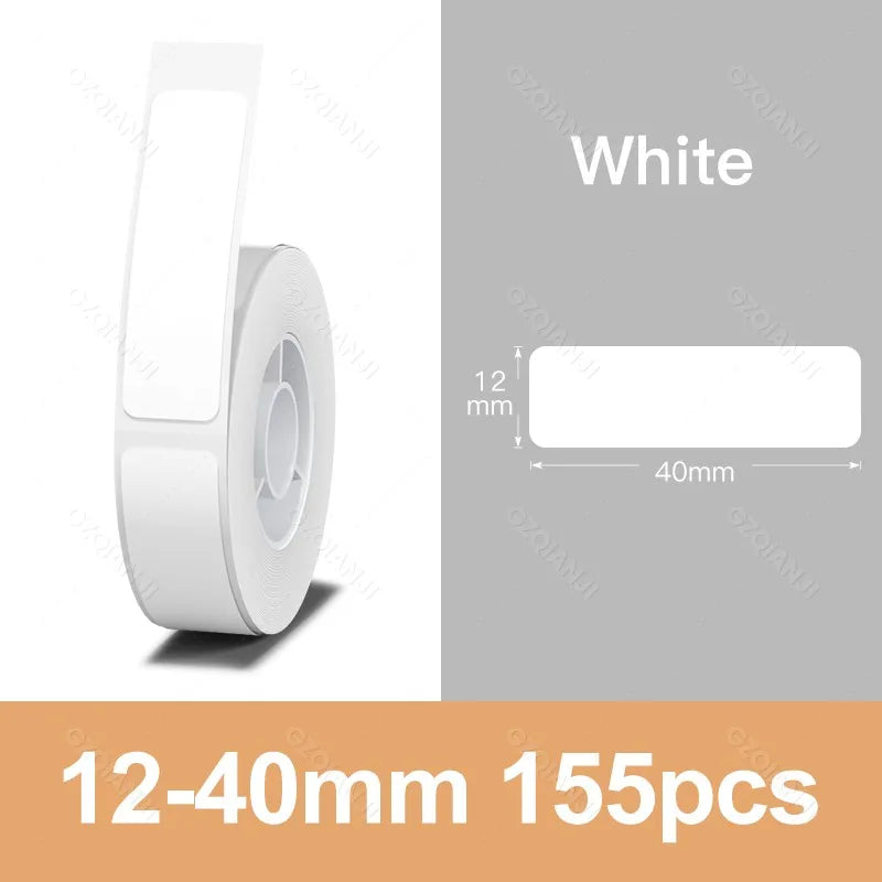 Niimbot D110 D11 Label printer paper Waterproof Anti-Oil Price Label Sticker Transparent Pure Color Label thermal Sticker Paper