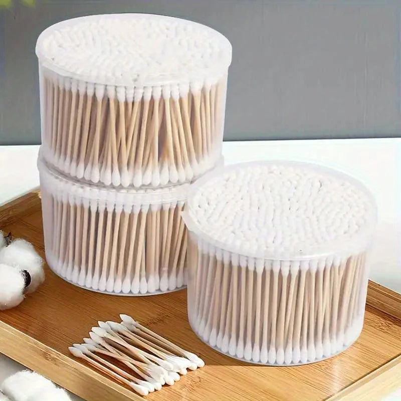 1000 Double-Ended Swabs for Ear Cleaning And Makeup - Fragrance-Free, Sanitary Disposable Swabs for Cleaning, Makeup Remover And