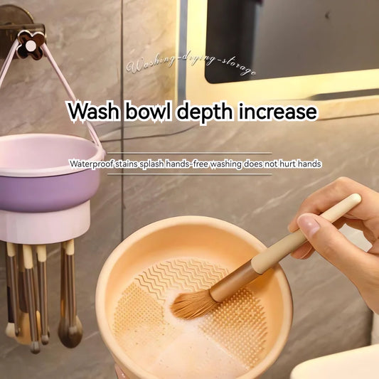 Makeup Brush Cleaner Cleaning And Drying Storage Tray 3-in-1 Silicone Beauty Tool Cleaning Bowl Practical Cleaning Tool