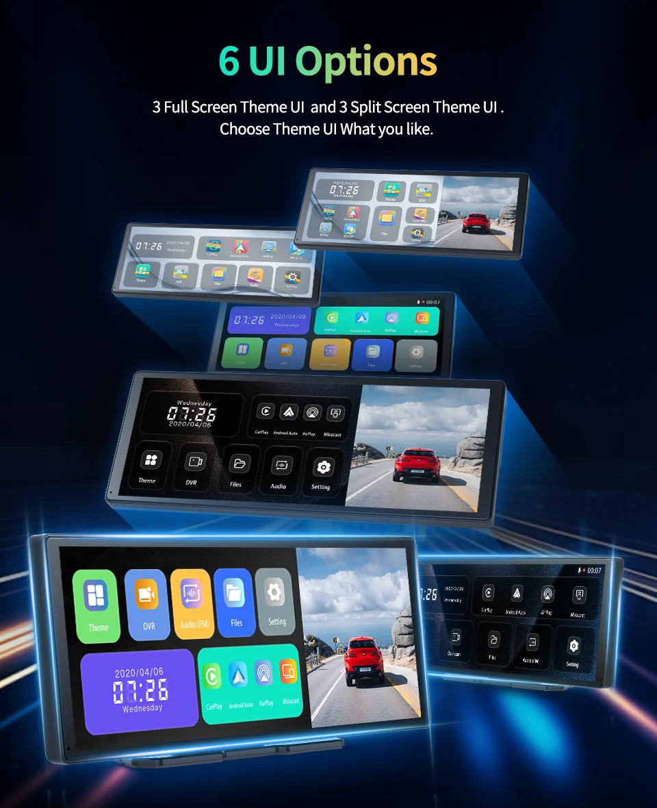 Imagebon 11.3″ 4K ADAS Rearview Mirror Camera Wireless CarPlay & Android Auto 3 Channel Recording Dash Cam GPS Navigation DVR