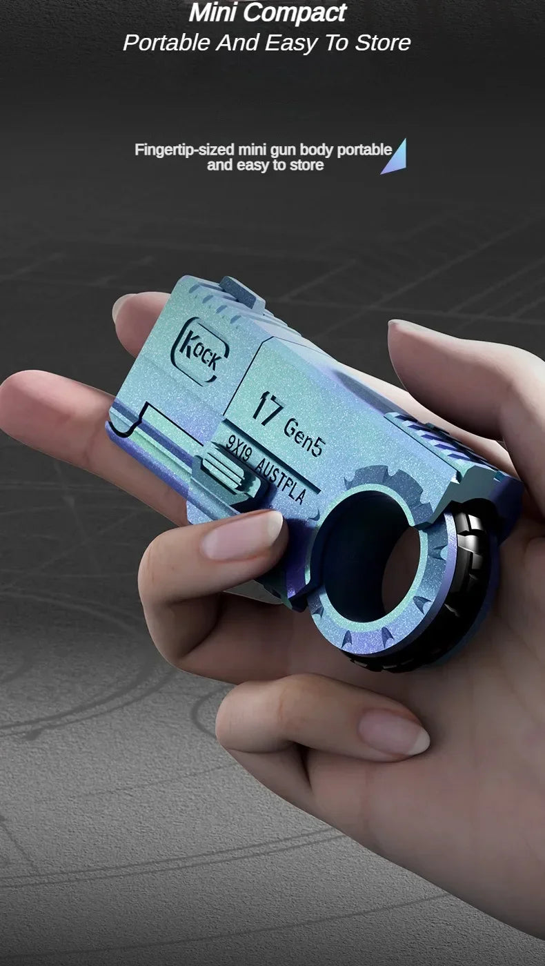 Ring Pistol Soft Bullet Gun Portable Mini 3D Decompression Shell Ejection Alloy Outdoor Funny Toy Boy Birthday Gift Fidget Toys