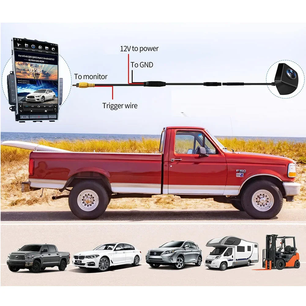 HD Vehicl Waterproof Rear View Parking Cam Auto Car Car Reverse Backup Universal Night Vision CCD HD Automobiles Reverse Camera