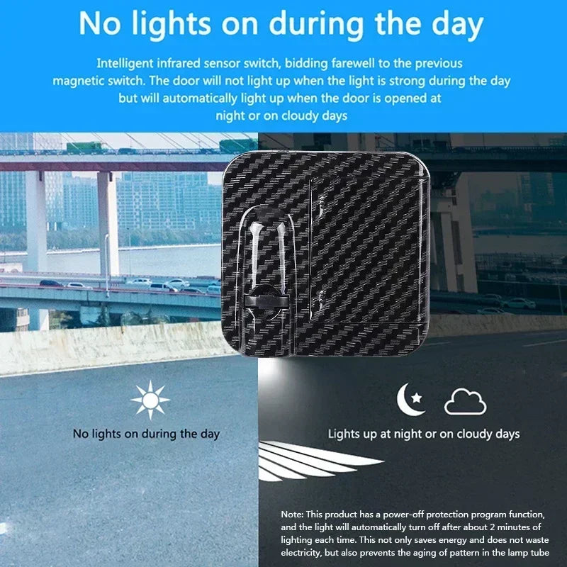Car welcome light, car door light, sensing angel wing, car projector, atmosphere decoration, modified car door welcome light