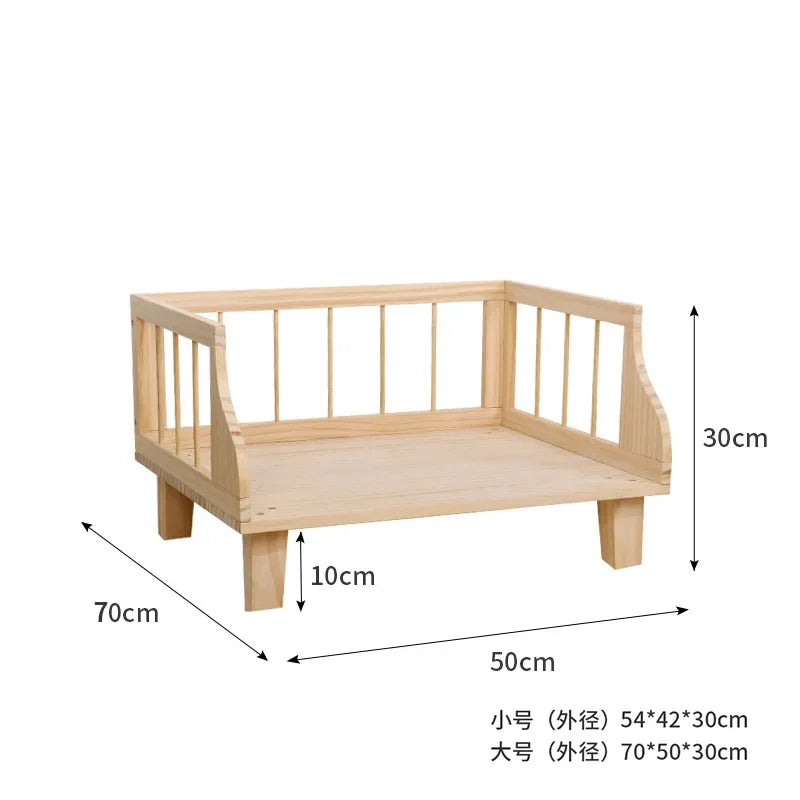 summer and winter four-season universal floor-standing wooden removable and washable princess bed cat bed
