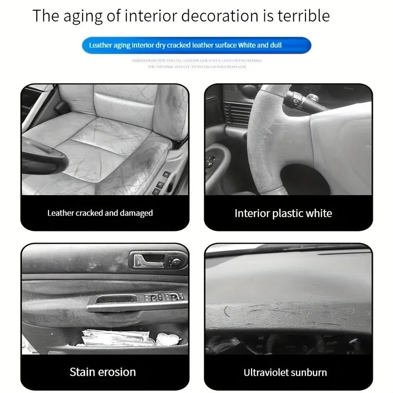 Car Leather Seat Maintenance Cream PU Cleaning Care Balm Conditioner Auto Interior Sofa Shoes Polishing Stain Removal Refurbish