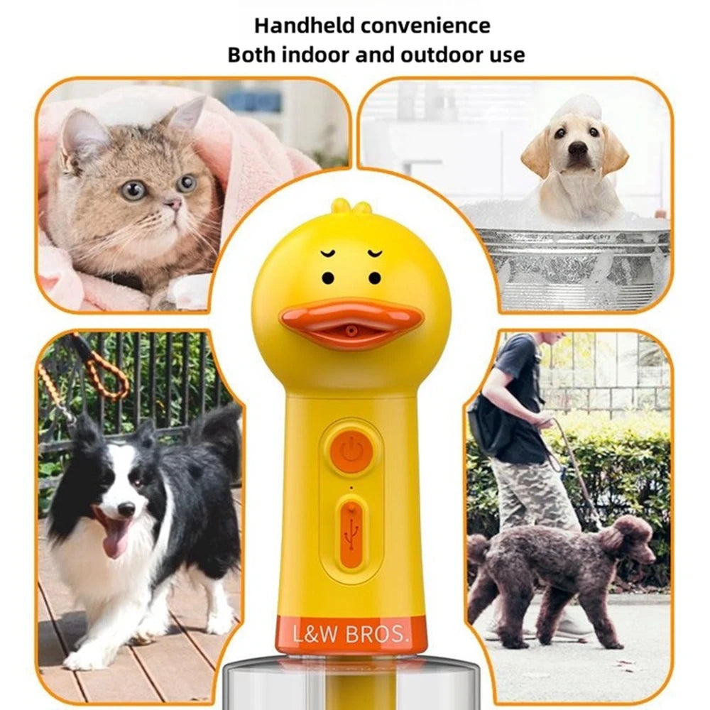 Yellow Duck Pet Cleaning Bathing Electric Foam Machine Usb Charging Automatic Soap Dispenser Foam Machine Pet Accessories