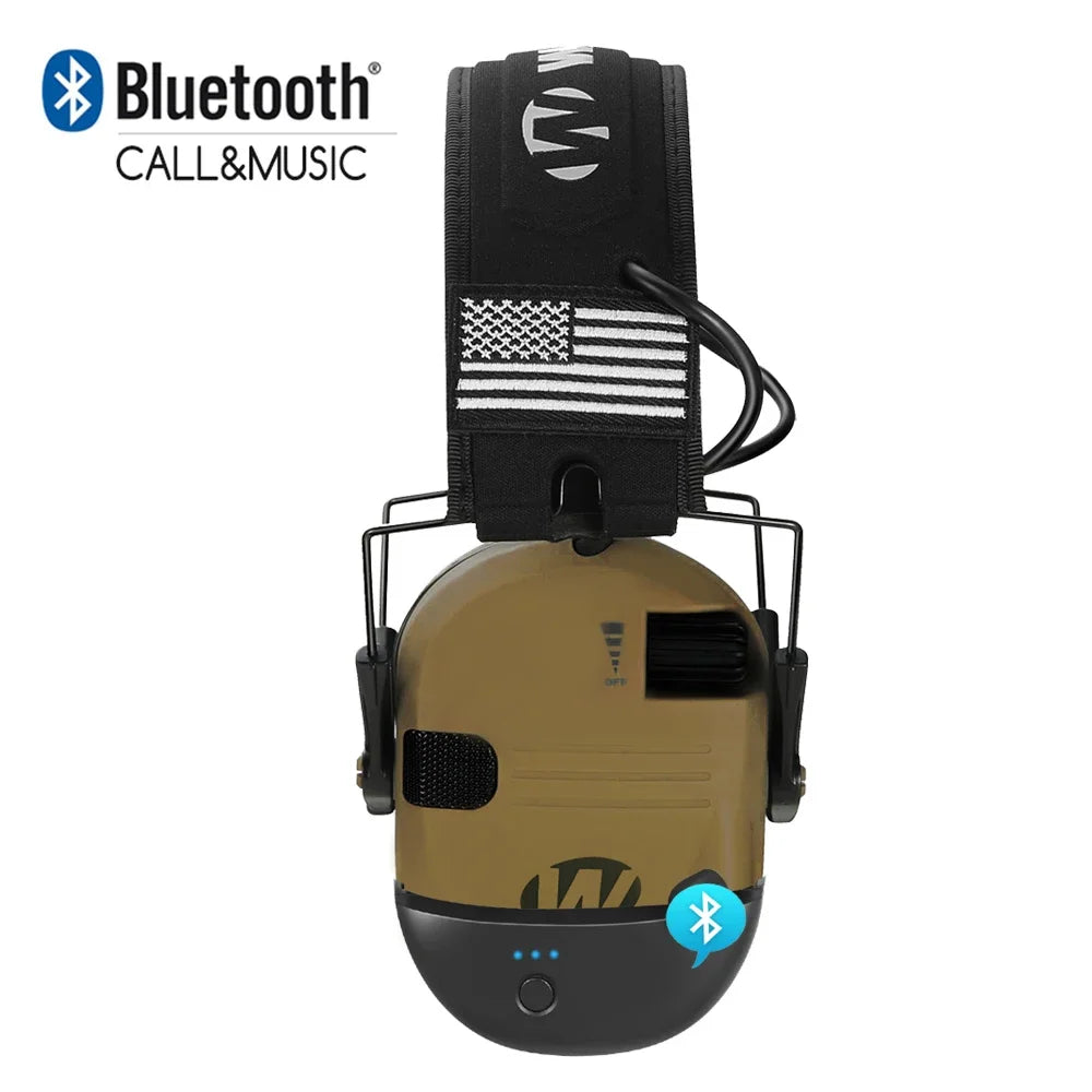 Wireless Electronic Anti-noise Shooting Headset Bluetooth Tactical Hunting Earmuff Hands-Free Calling Hearing Protection Headset