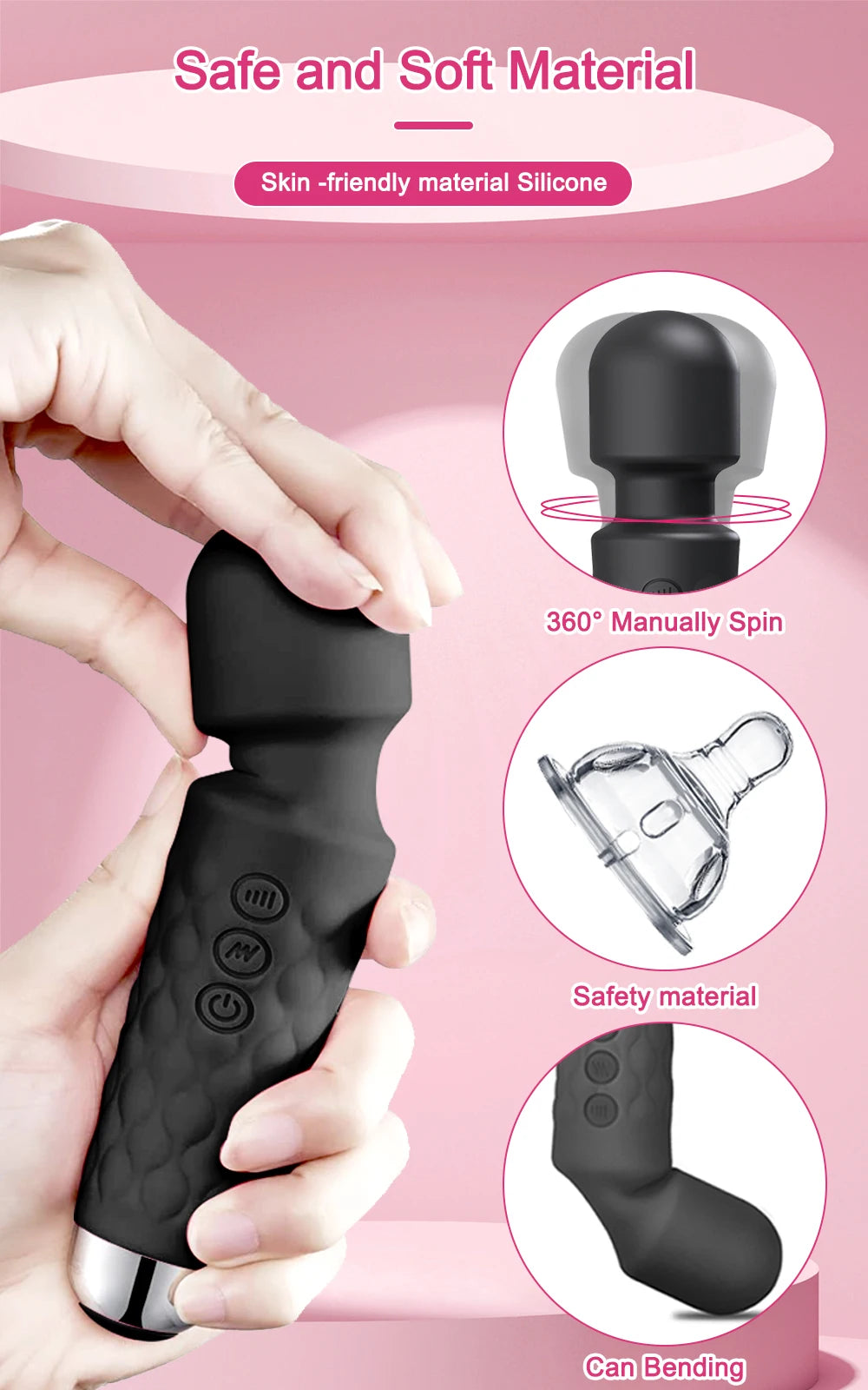 20 Speeds Vibrator Sex Toys for Woman Dildo Magic Wand Anal Clitoris Stimulator Wireless Vibrator Female Masturbator Sexy Toys