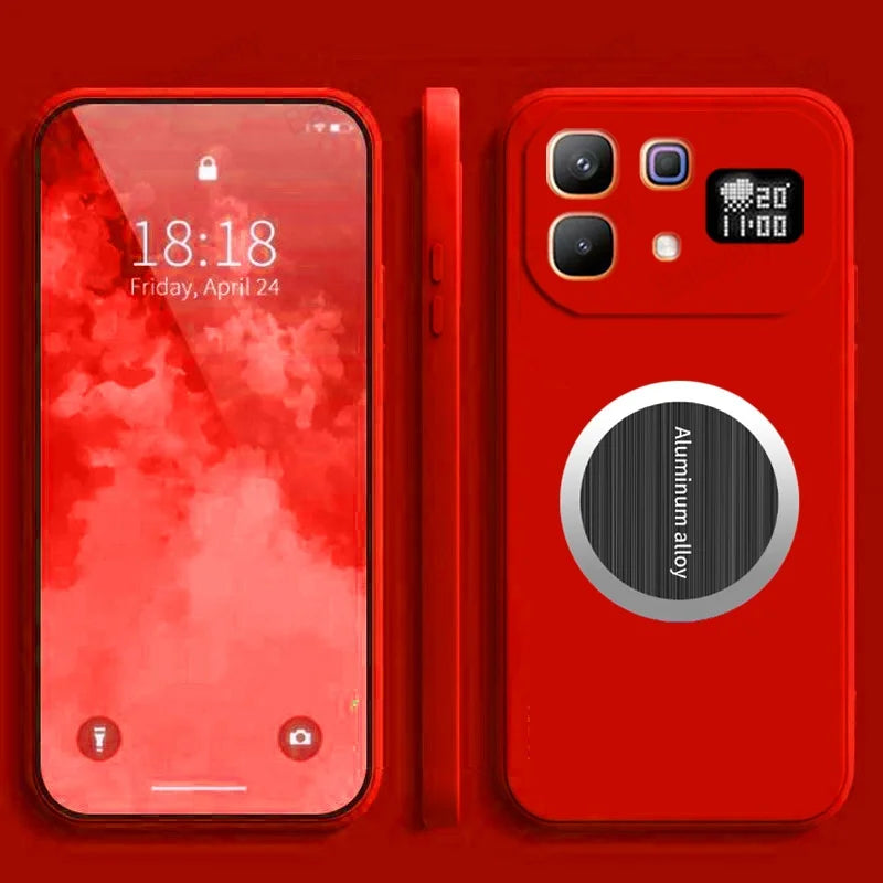 Back Case For Infinix NOTE 60 5G Soft Fashion For Infinix NOTE 60 Pro 5G Cover With Iron Sheet Sticker