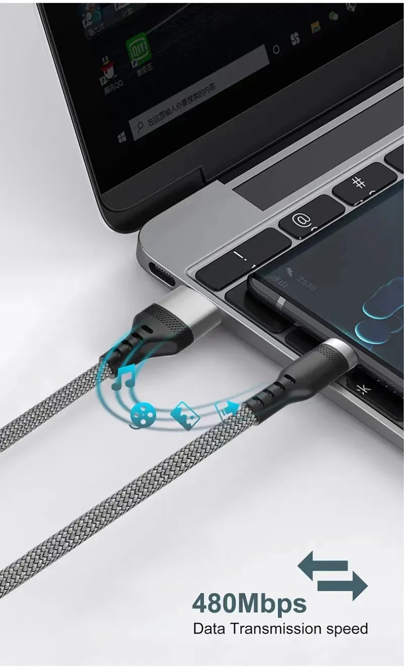 USB C 6A Super Fast Charge Cable for Huawei 8m 5m 3m 2m 1m USB TYPE-C Equipment Cable for Samsung Xiaomi OPPO OnePlus VR Camera