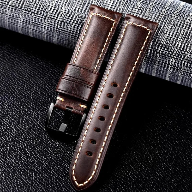 High Quality Genuine Leather Watch Strap 20mm 22mm 24mm Watchband Quick Release Men Women Watch Band for Huawei Watch GT 4 46mm